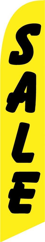 Sale (yellow and black) 12ft Feather Banner Swooper Flag - FLAG ONLY