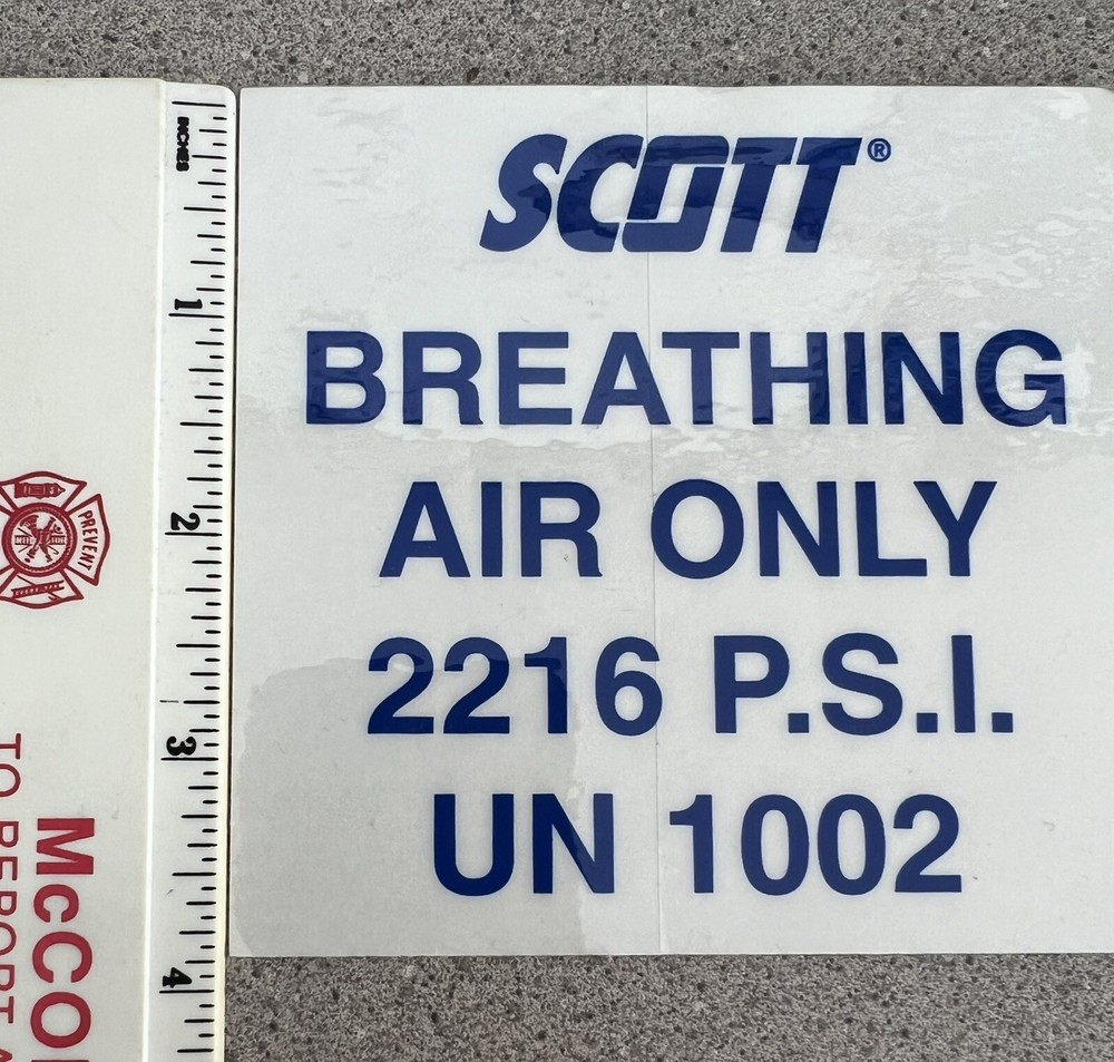Scott SCBA Replacement Decal