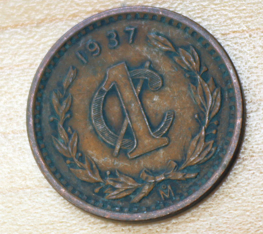 1937 Mexico 1 Centavo