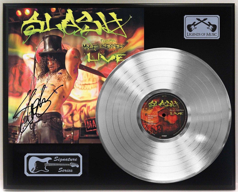 Slash Silver LP Record Signature Display