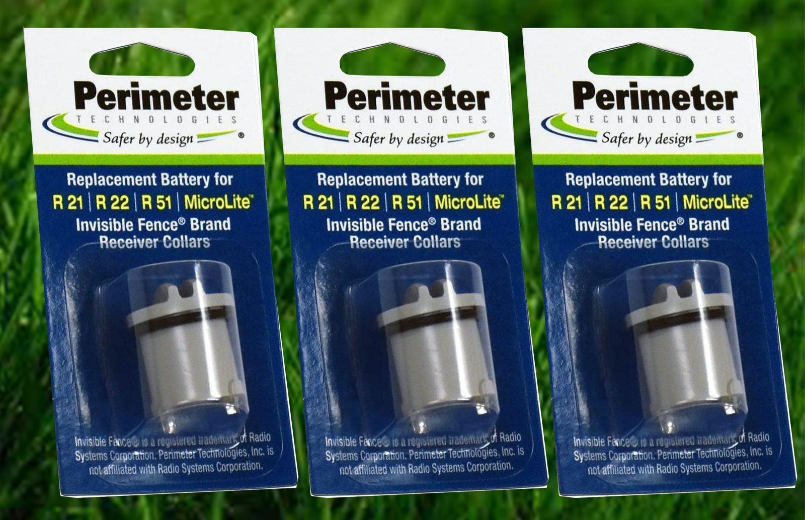 3 Pack Perimeter Battery For Invisible Fence Dog Collar R21 R22 R51 - IFA-001