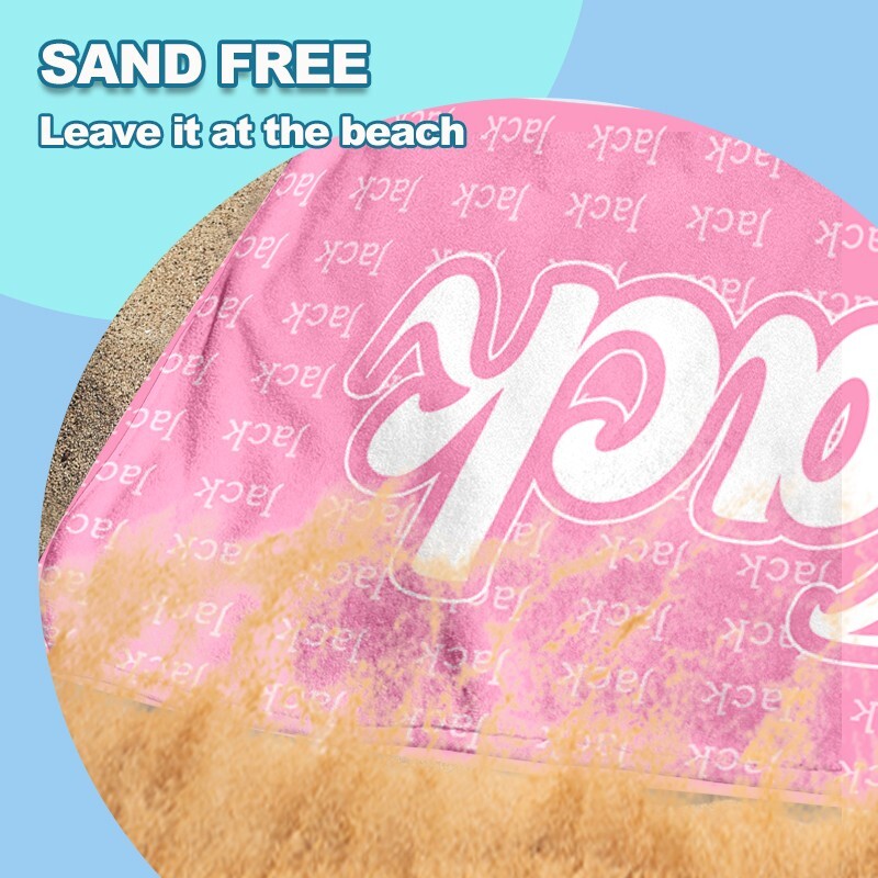 Personalized Custom Name Extra Large Beach Towel Oversize Soft Microfiber Towels