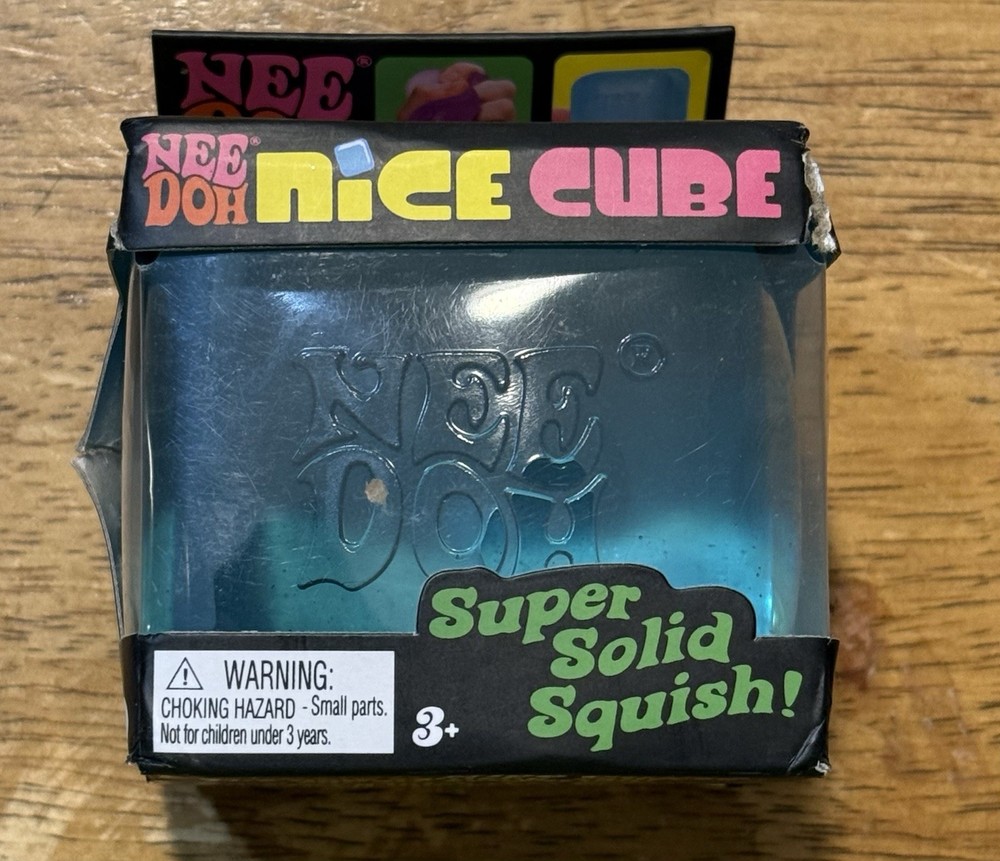 Nee Doh Nice Cube Super Solid Squish Squeezable Stress Reliever Toy