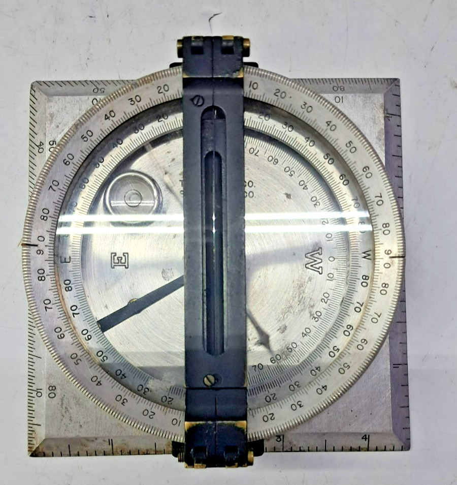 Vintage Surveyors Compass Survey Tool W/ Case