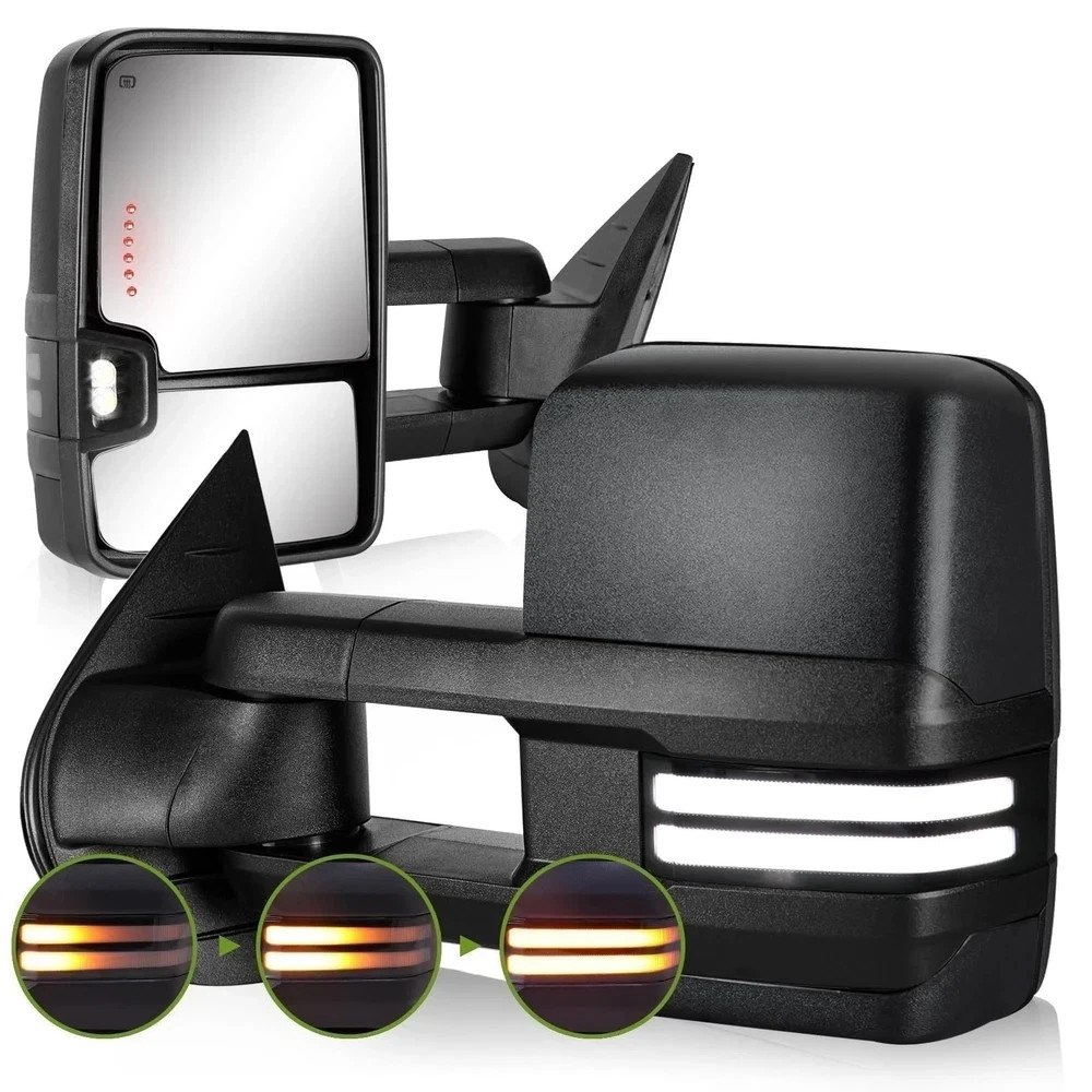 Switchback Towing Mirrors for 2007-2013 Chevy Silverado Avalanche Suburban Ta...