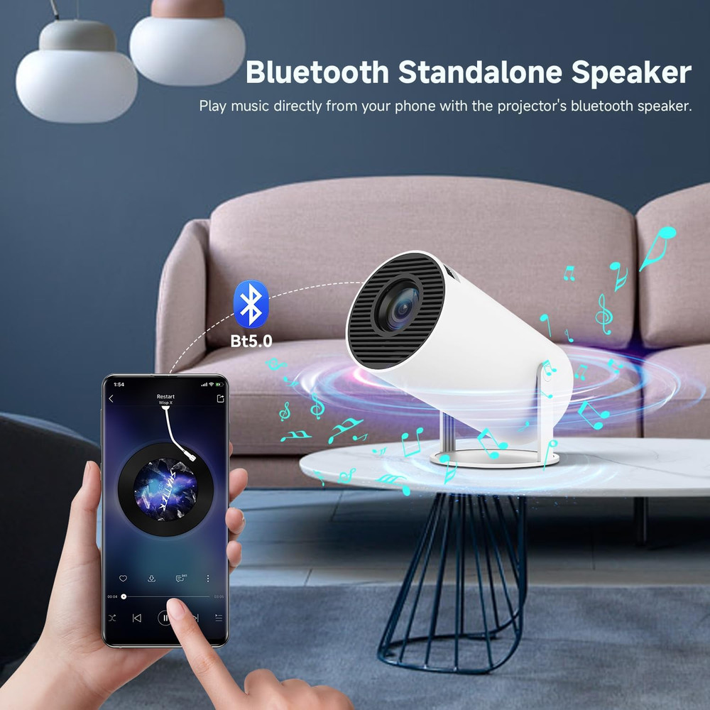 Mini Projector with Wifi & Bluetooth, 2025 Upgraded Portable Projector , 1080P
