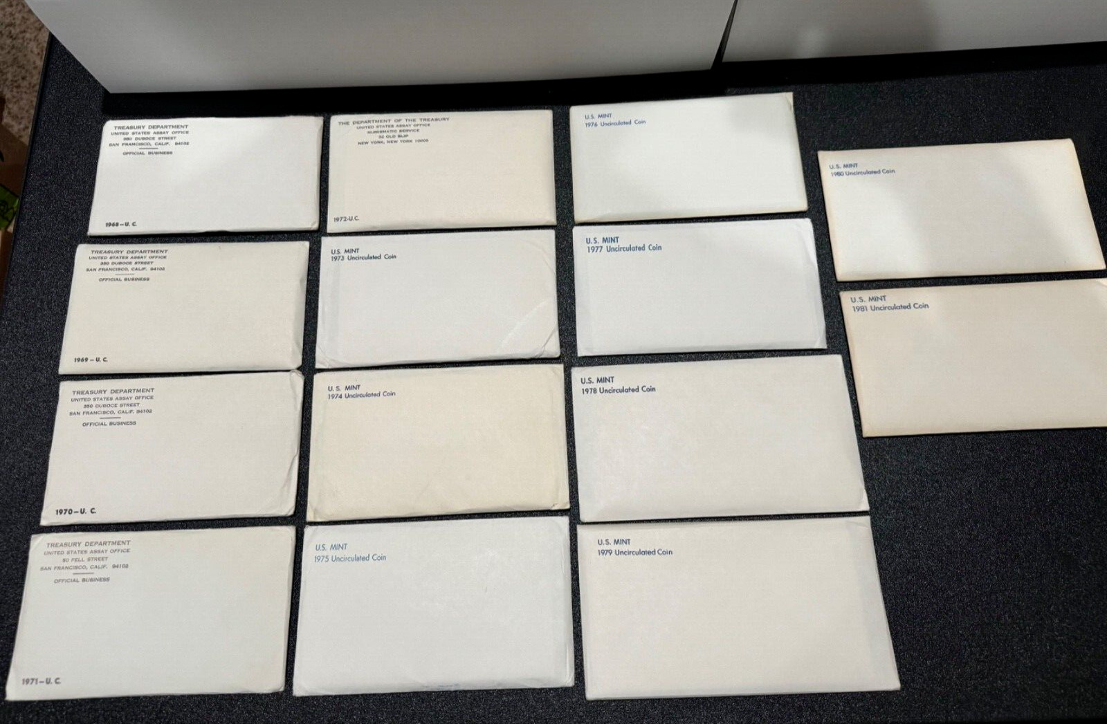 Lot of (14)  1968-1981  US Mint P&D Sets,  in ALL OGP,  NO WRITING,  ALL BU/MS!!