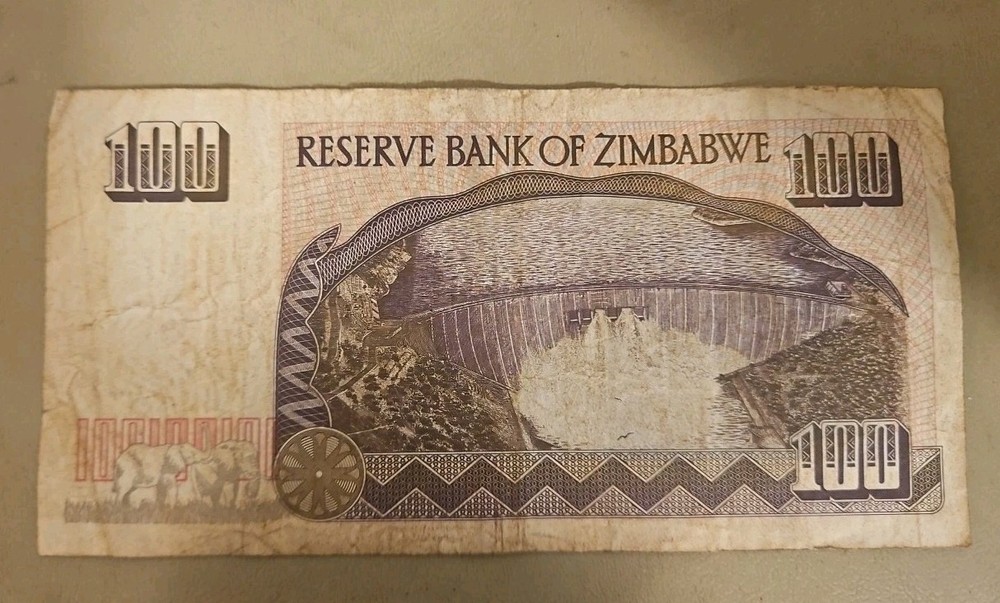 1995 Zimbabwe 100 Dollar Note