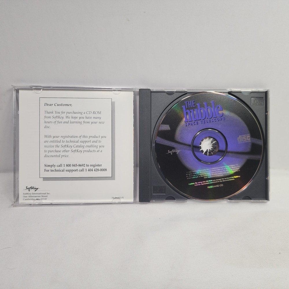 Softkey THE HUBBLE SPACE TELESCOPE Vtg 1995 Software For Windows PC CD-ROM - EUC
