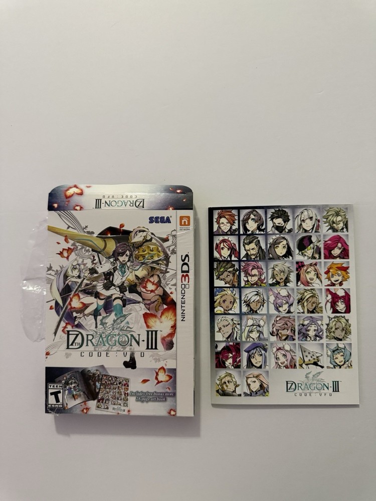7th Dragon III Code: VFD Nintendo 3DS Empty Box with Artbook