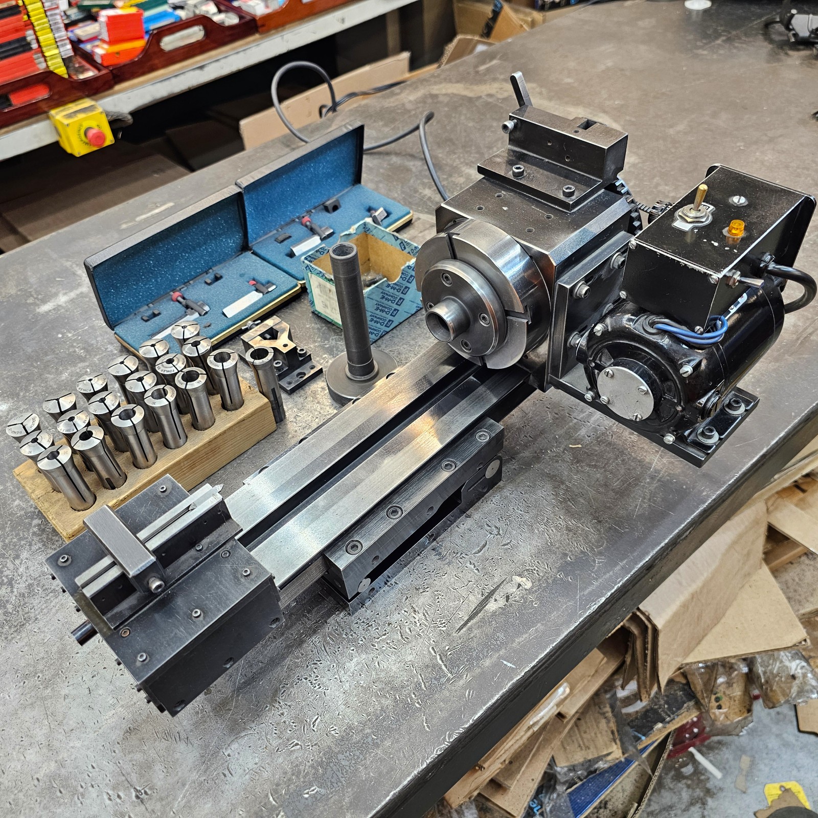 Motorized Grinding Fixture Indexer 3C Collet w/ Sine Plate Harig Lectric Centers