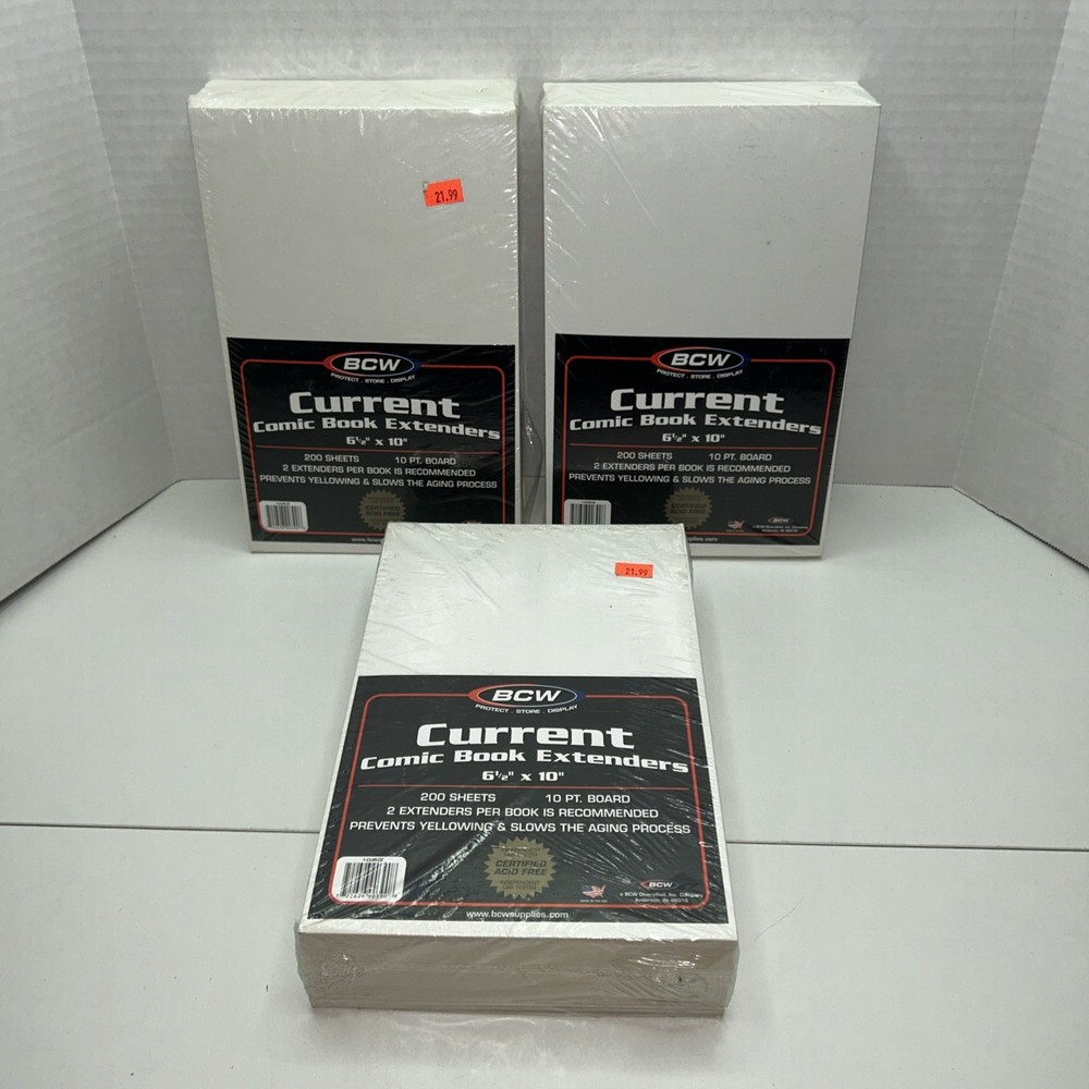 3x Lot BCW Current Comic Extender 200ct Pack 600 Total