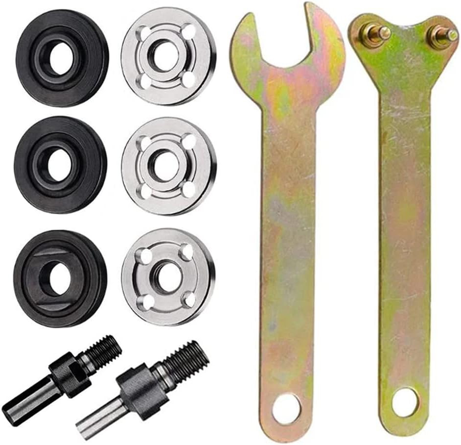 Drill Angle Grinder Adapter, 6mm &10mm Arbor Mandrel Adaptor with 2 Spanner W...