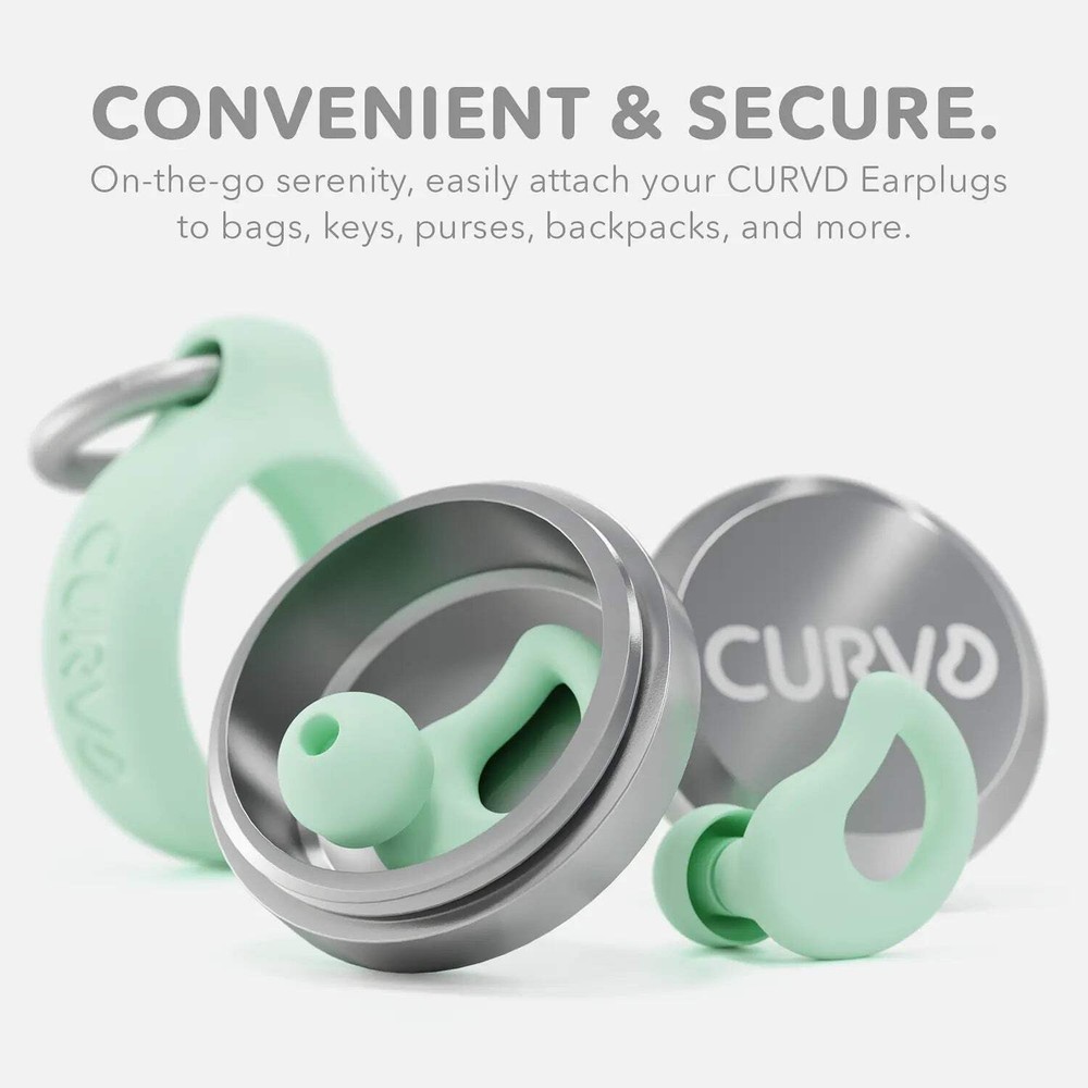 CURVD Everyday™ Earplugs + Case Clip