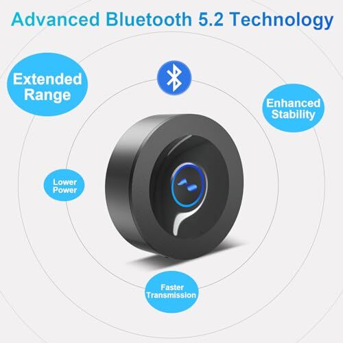 Bluetooth 5.2 Receiver for Home Stereo, AUX Bluetooth Adapter for Stereo
