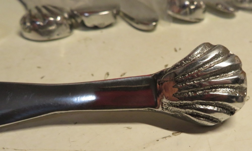 11 Pc Seashell Cheese Server Set Spatula Stir Stick Unknown Serving Lot 5" Set