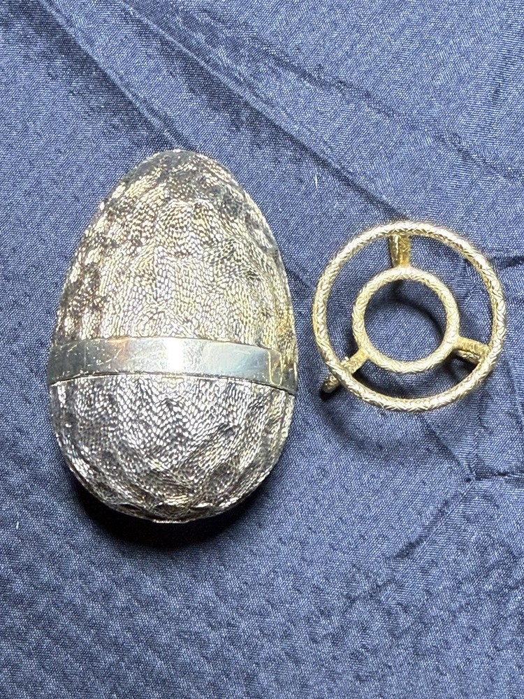 Stuart Devlin Silver Gilt Surprise Egg – Easter Egg Hunt Scene – 176g