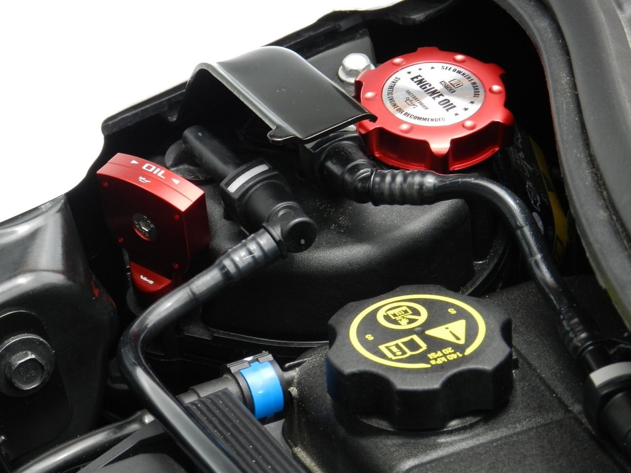 VMS RED BILLET ALUMINUM ENGINE OIL DIPSTICK HANDLE GRIP COVER CAMARO CORVETTE