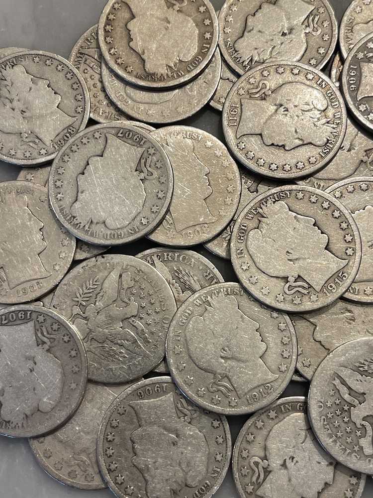 Barber Half Dollar - 90% Silver - Full Readable Dates - Choose How Many!