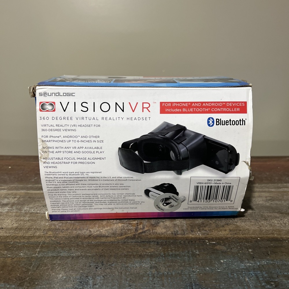 Soundlogic Vision VR 360 Degree Virtual Reality Headset & Controller NM🦄