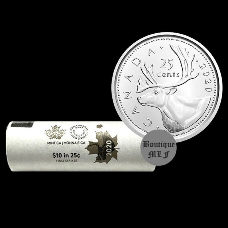 2020 Canada coins 25¢ cent  MINT unc. from special wrap roll