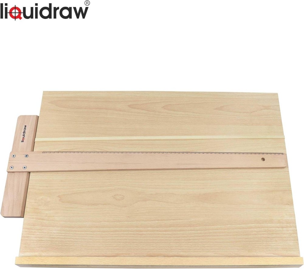 Liquidraw A2 Artist Drawing Board Adjustable Solid Wood With 60cm T Square Ruler