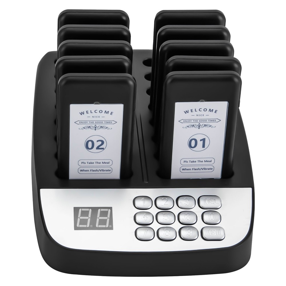 Restaurant Wireless Paging Queuing Calling System,10 Call Coaster Pagers Guest