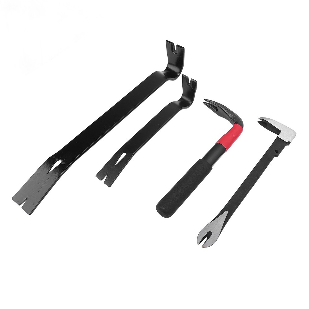 4 Pcs Nail Puller Pry Bar Set Multi Functional High Hardness Nail Puller Flat