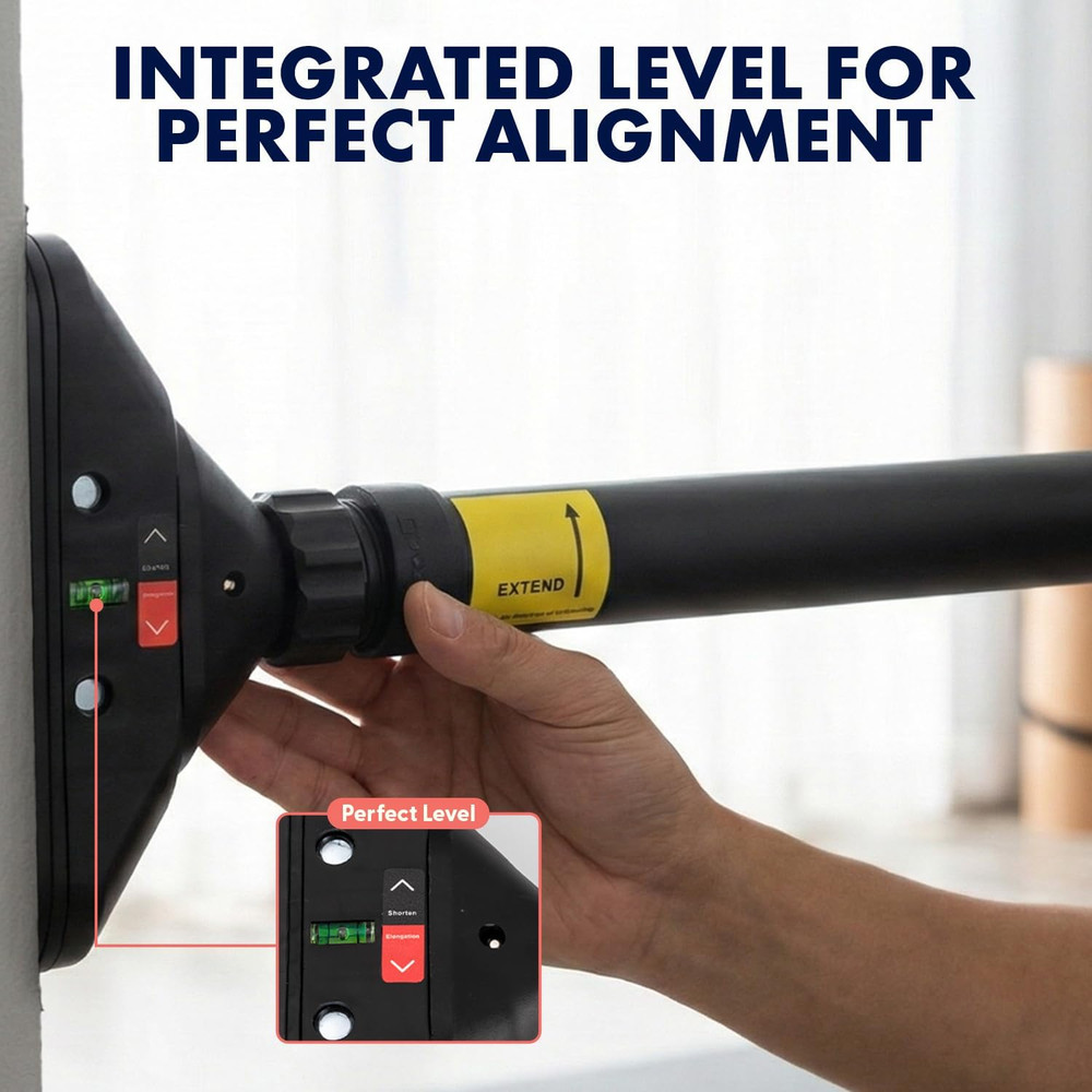 Doorway Pull up Bar, Adjustable Door Frame Pull up Bar with Level Meter, Locking
