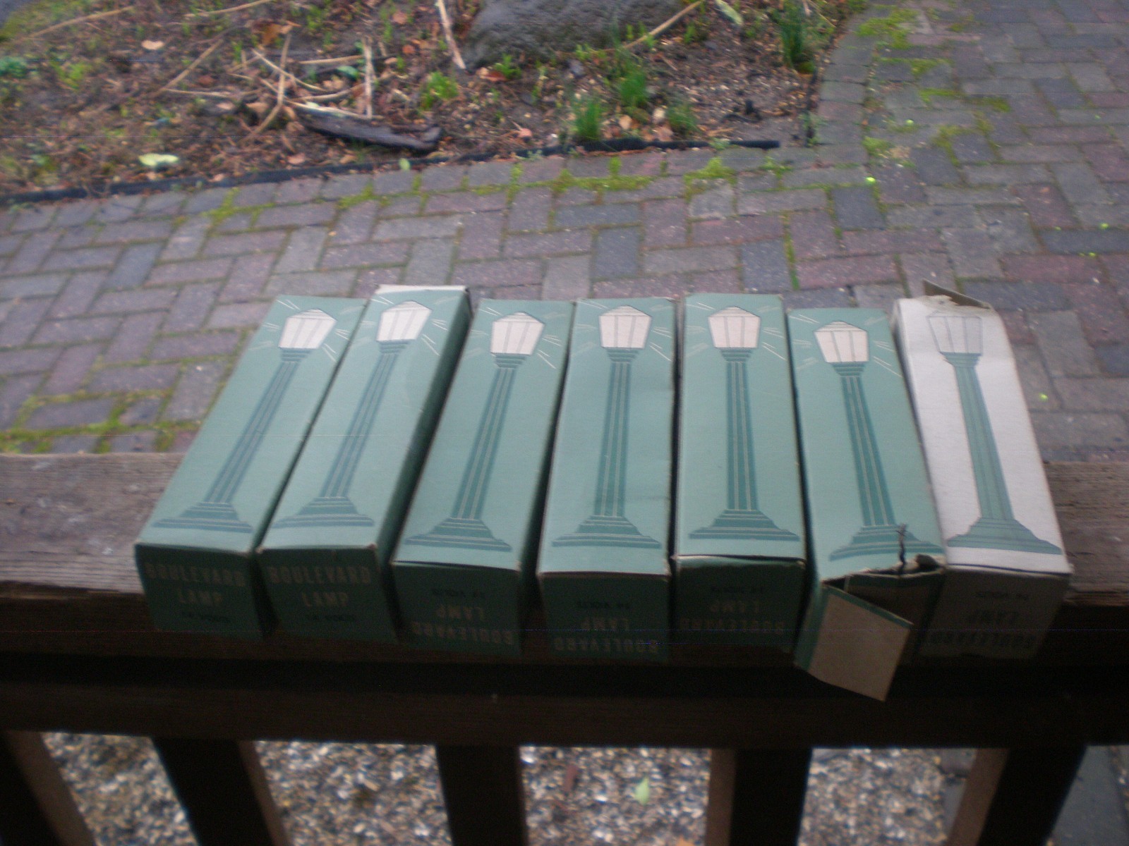 Vintage Lot 7 Boulevard Street Lights Poles O Gauge -Train Platform Lionel