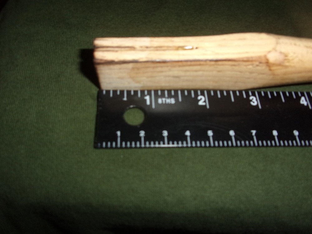 14 INCH BROWN SOLID WOOD TOOL REPLACEMENT HANDLE W/ 1 IN. RECTANGLE HEAD W/SLOT
