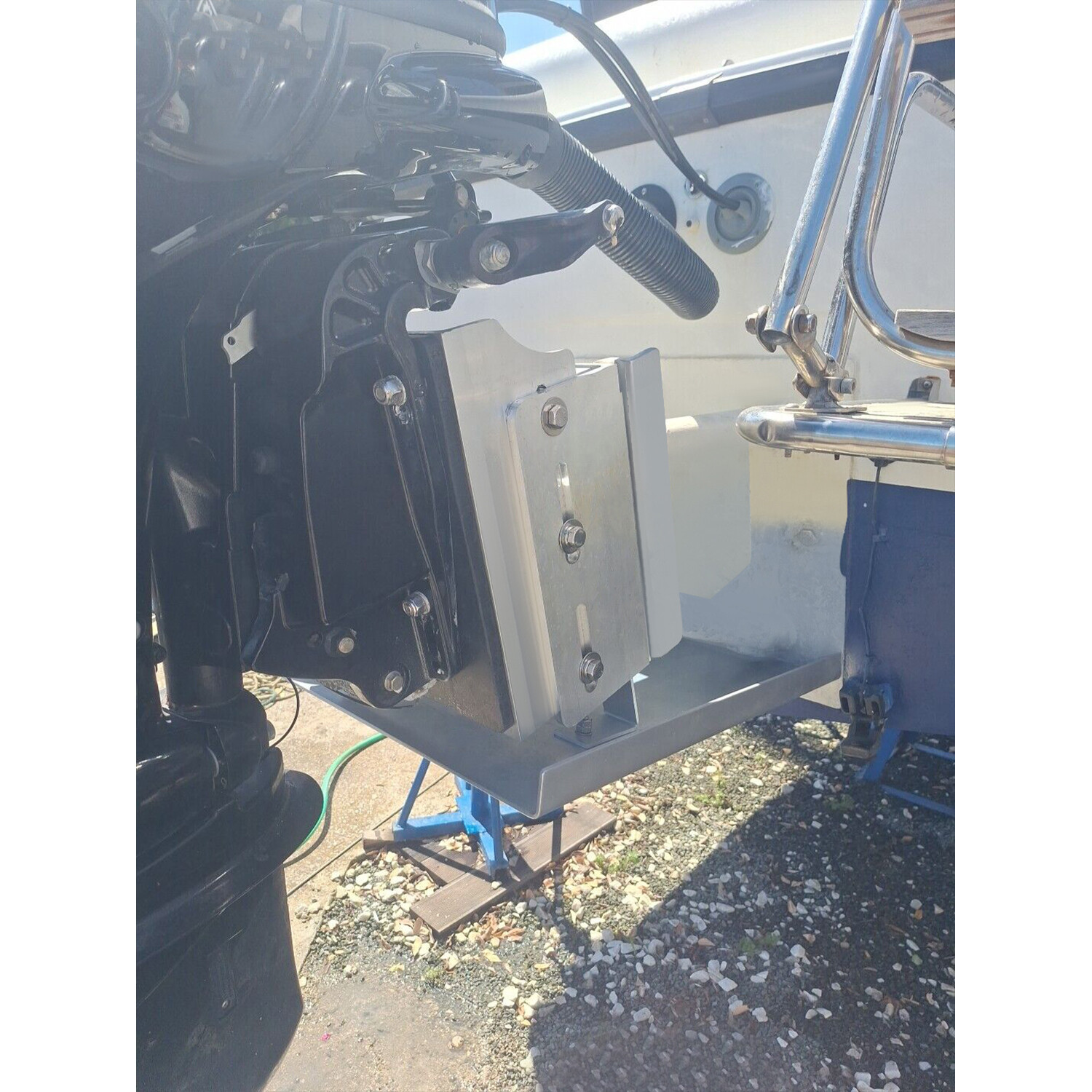 Aluminum 8'' Adjustable Outboard Boat Jack Plate Replacement JPL4800