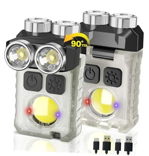 Rechargeable EDC FlashlightPack 100LM Keychain Flashlight with COB 2