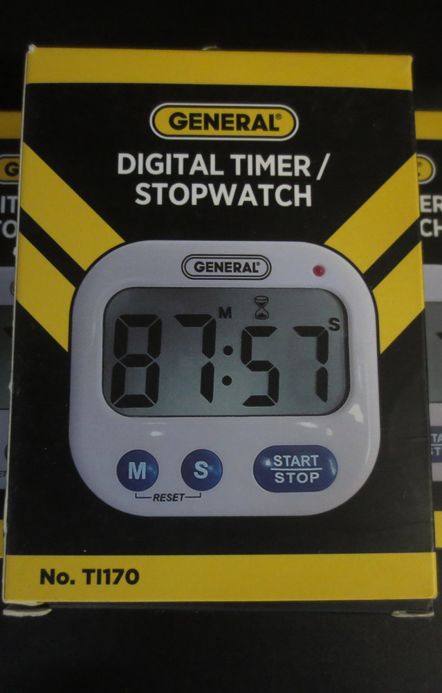 General Minute Second Count Up and Down Timer White TI170 - 86499290