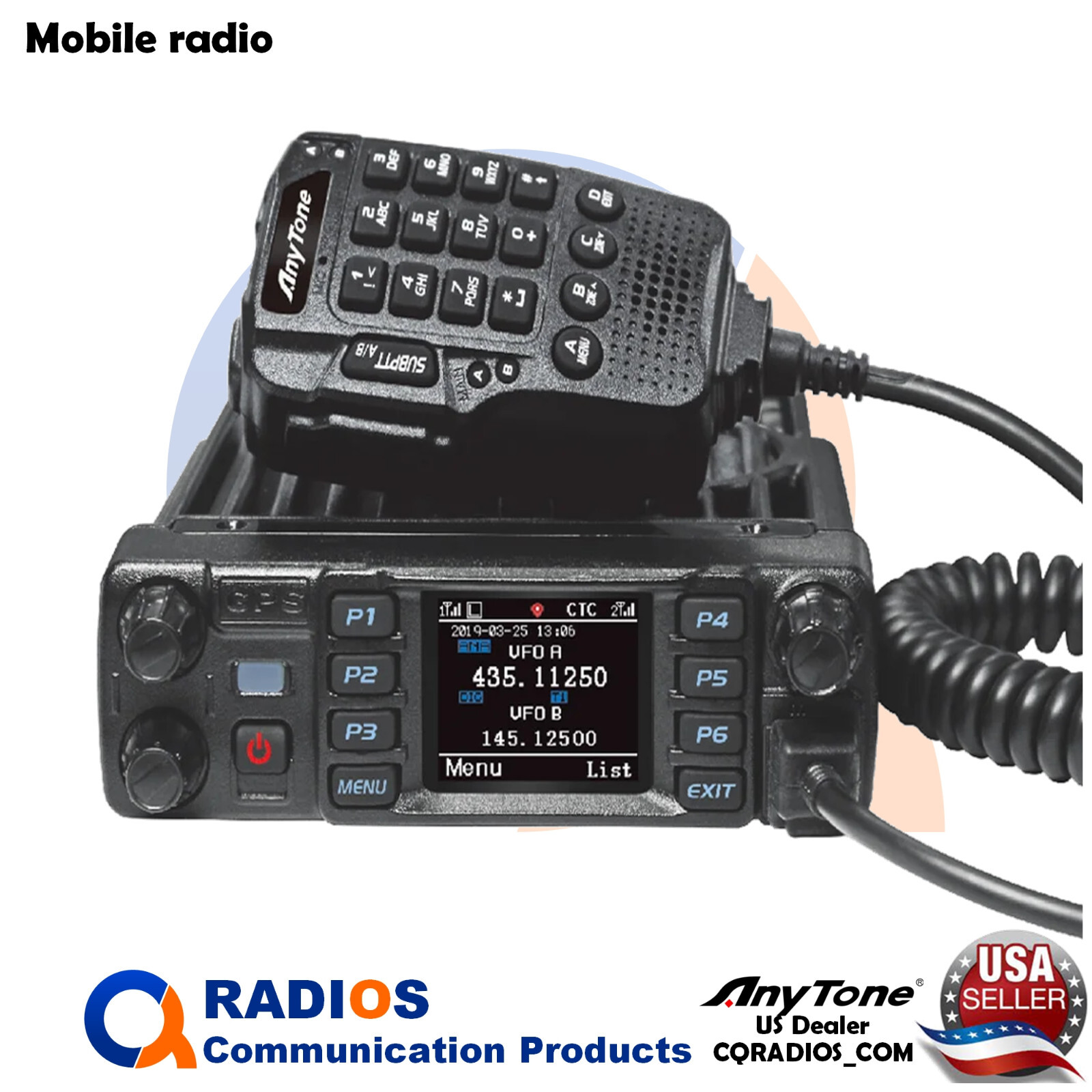AnyTone AT-D578UVIII Plus BT Mobile Radio Transceiver GPS DMR Digital Analog