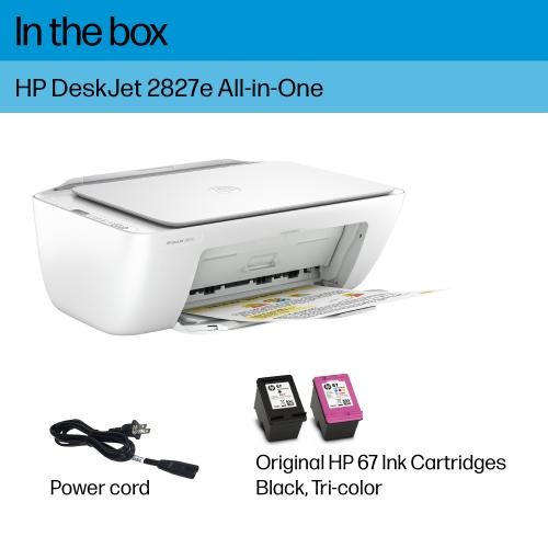 HP DeskJet 2827e All-in-One Printer with Bonus 3 Months of Instant Ink with HP+