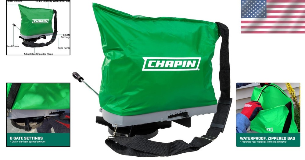 Versatile 25 lb Lawn & Garden Spreader - Waterproof with Adjustable Flow Control