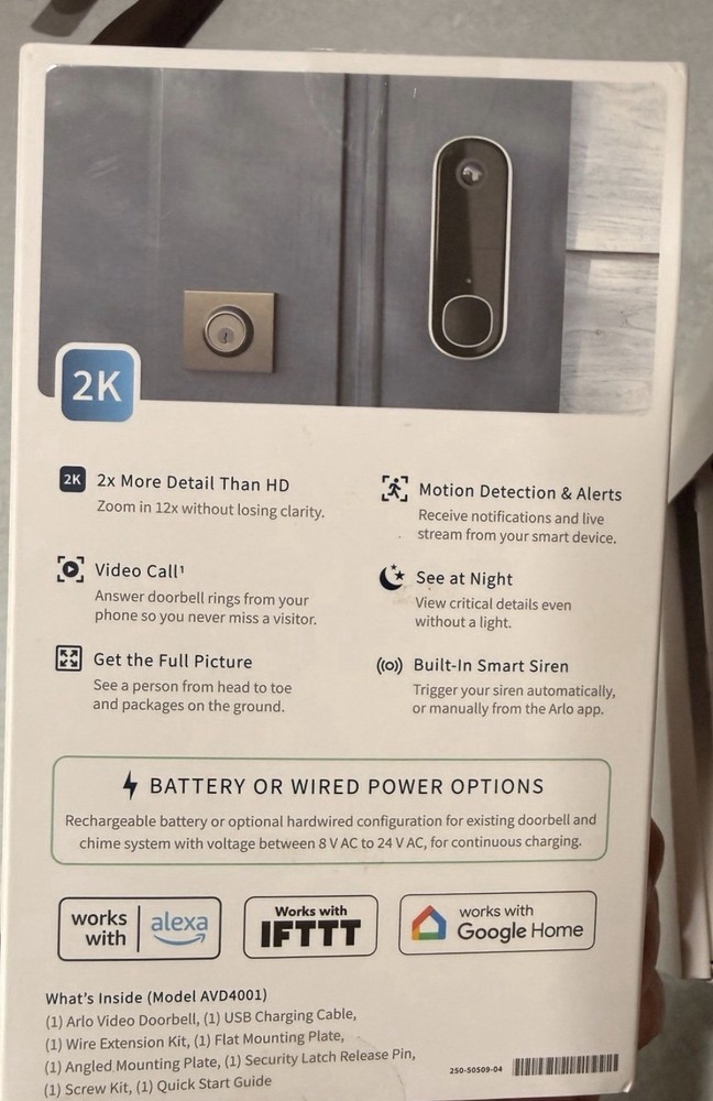 Arlo video doorbell