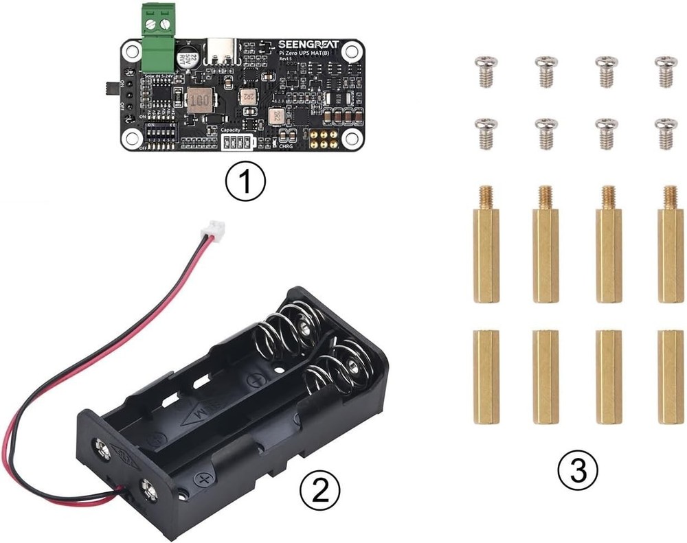 UPS HAT Raspberry Pi Zero,5V Solar Power Supply 5V-24V Input I2C Battery