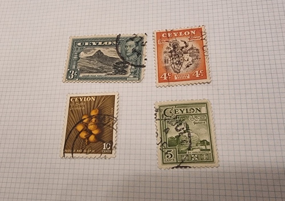 Celyon 1950s Stamps X 4