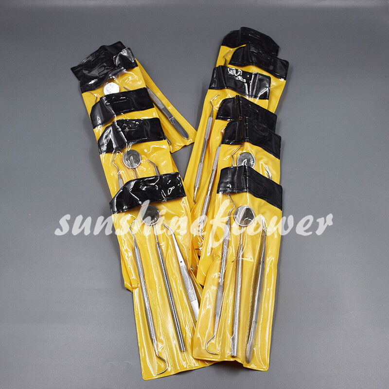 3 Pcs/Set Dental Instruments Basic Set Mouth Mirror Explorer #4 Cotton Plain