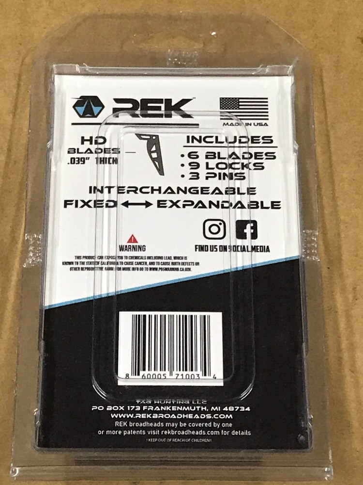 New Rek Expandable Replacement/Conversion Broadheads Blade Kit