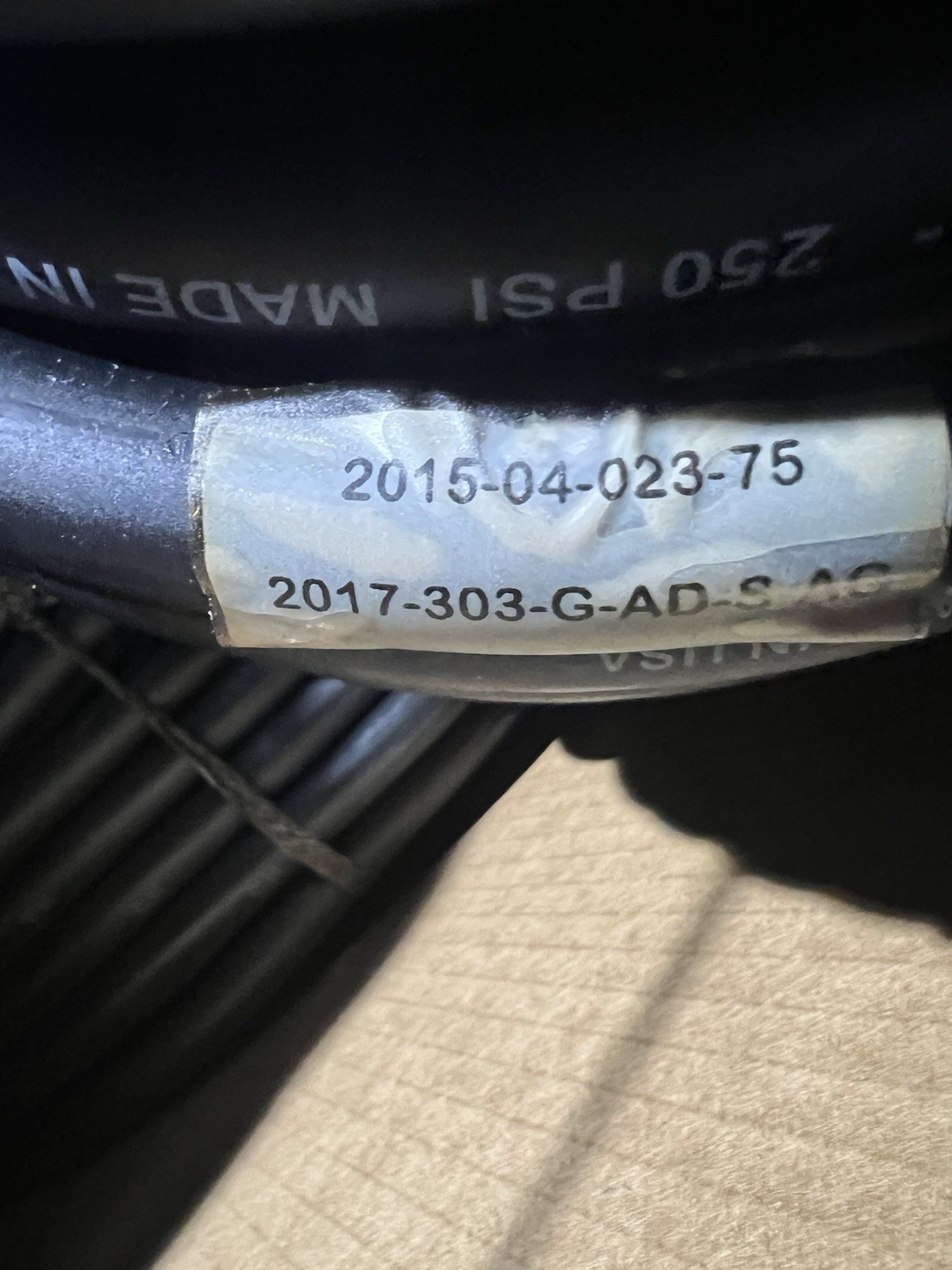 DWE 75’ Breathing Air Hose 250 PSI 3/8" w/ PARKER Quick-Connect SS Fittings NEW