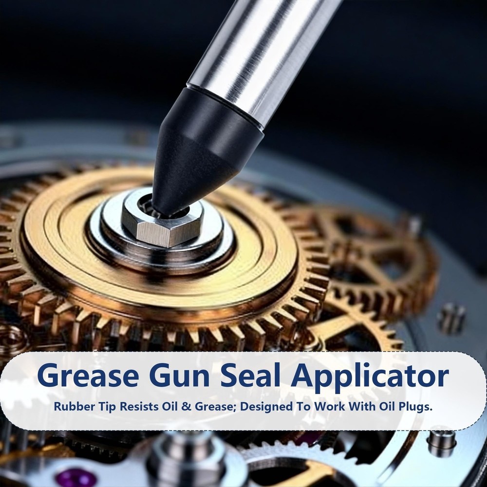 6Pcs Grease Gun Accessory Kit – Includes Needle Tip Dispenser, Rubber Flex