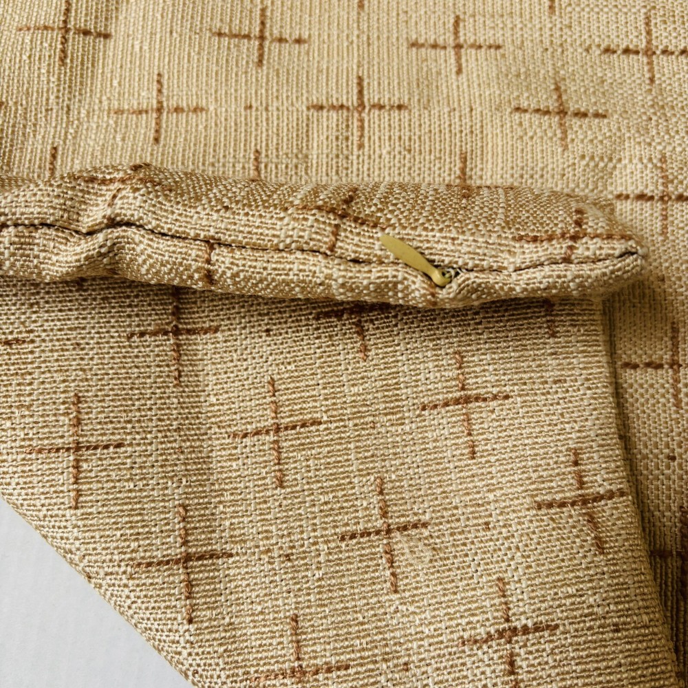 2 Pack Pillow Cover Cushion Cases Thick Polyester Beige 16" Square E1-738