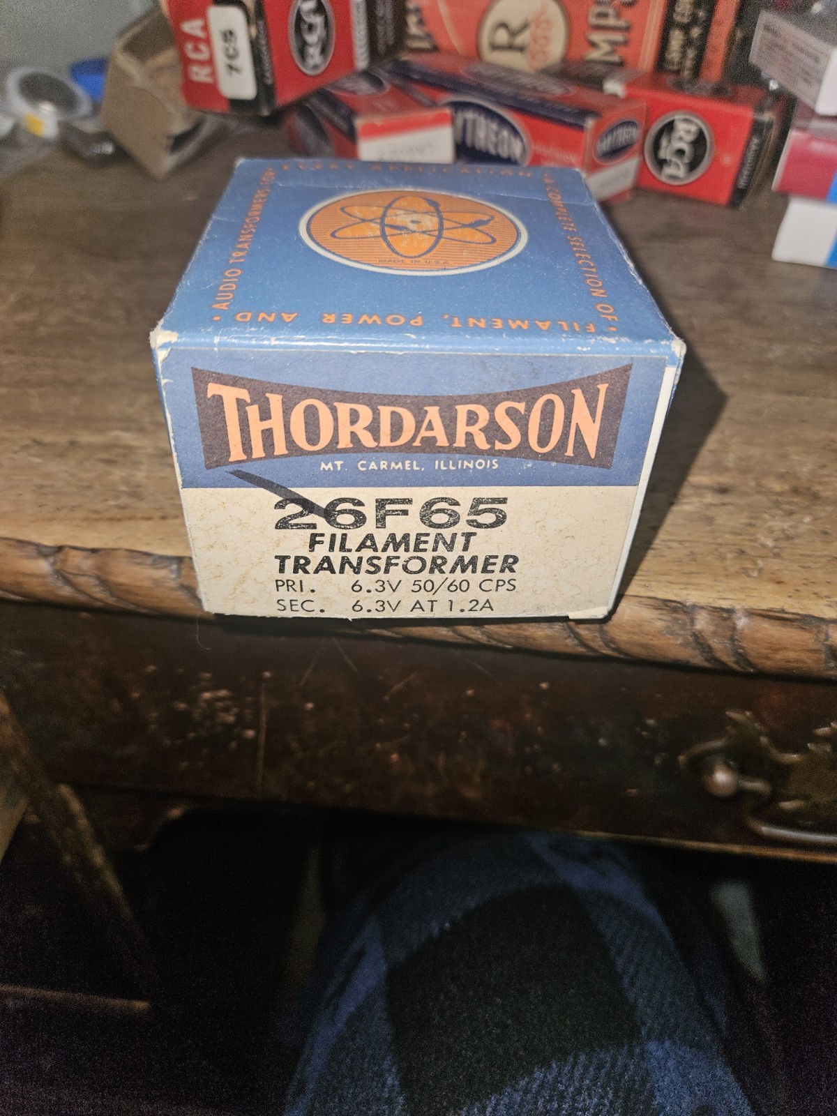 VINTAGE NOS THORDARSON 26F65 FILAMENT TRANSFORMER 6.3V 50/60 CPS TUBE AMP STEREO