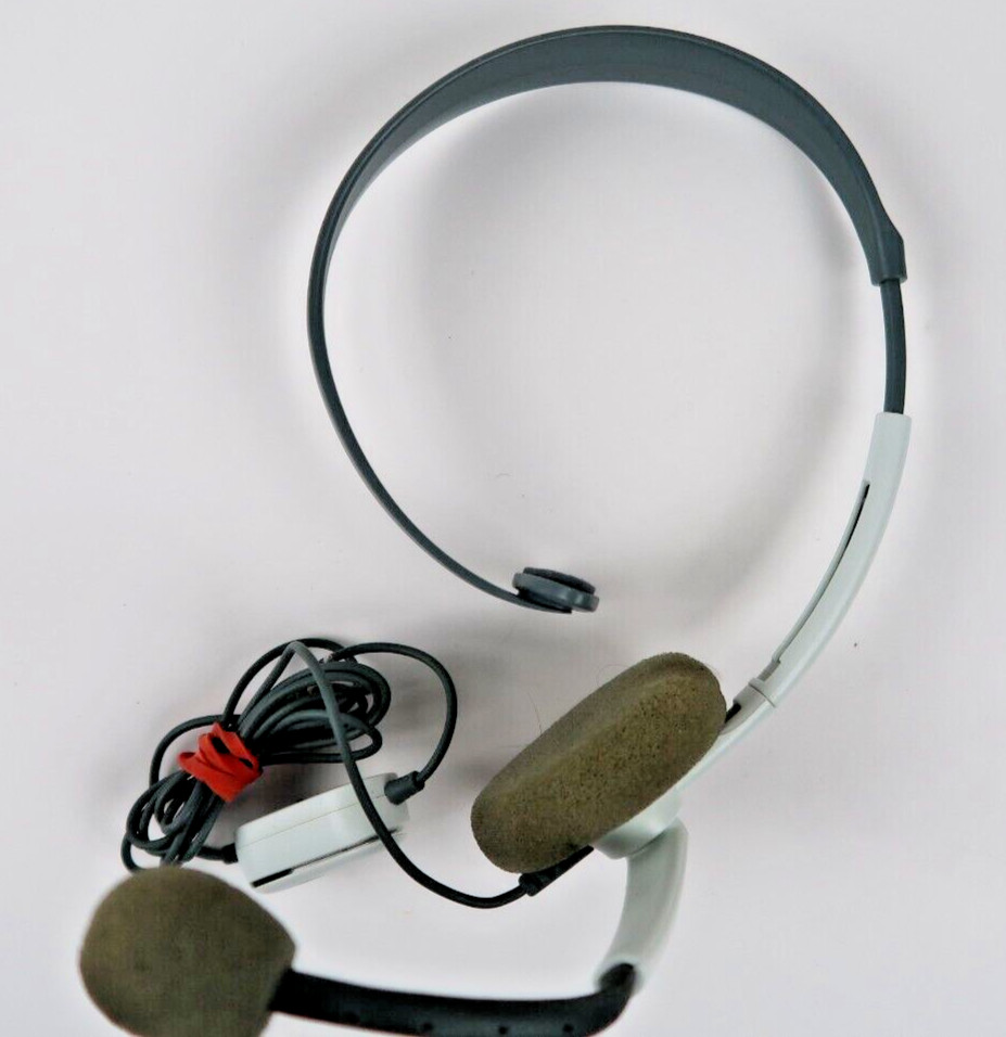 Microsoft Communicator White/Gray Headband Headsets Used