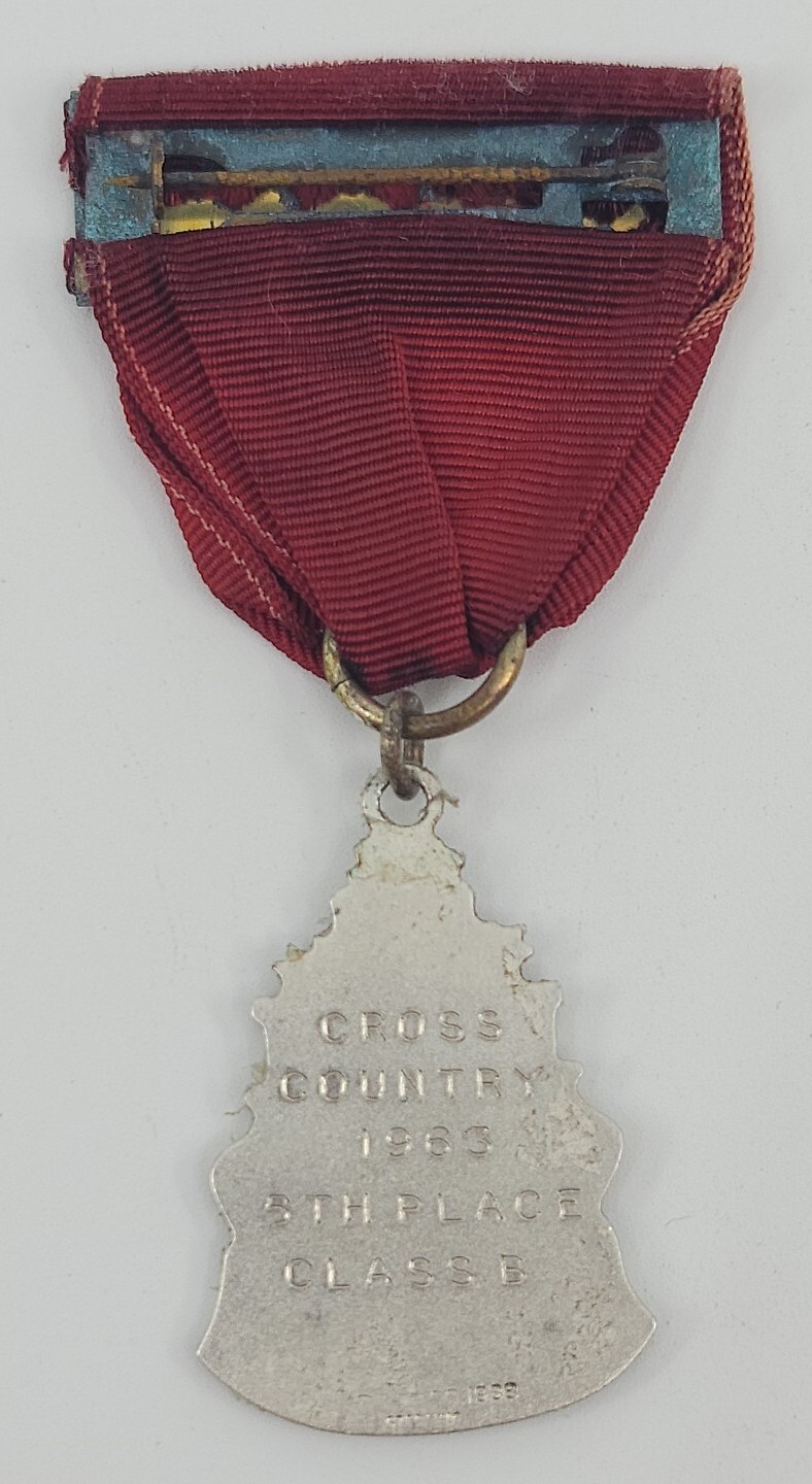 1963 WESTERN PENNSYLVANIA WPIAL STERLING SILVER CROSS COUNTRY MEDAL