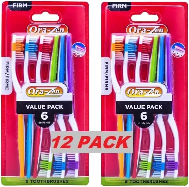 Orazen Extra Hard and Firm Bristle Adult Toothbrush 12-Count