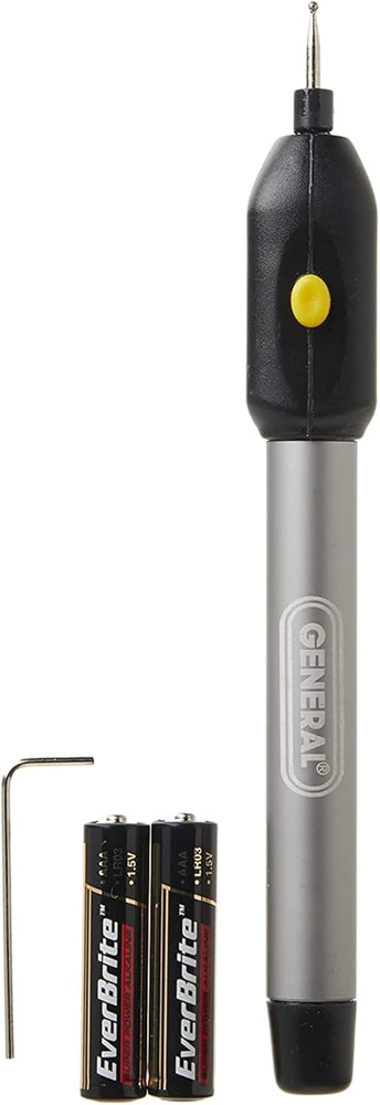General Tools Cordless Engraving Pen for Metal - Diamond Tip Etching Tool for En
